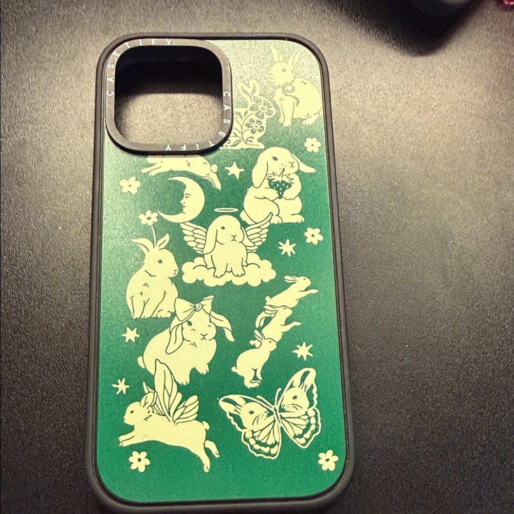Casetify Green and Cream Bunny Phone Case